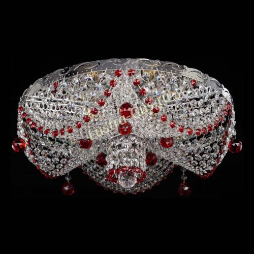 Люстра Виктория красная в Магнитогорске Гусь Хрустальный