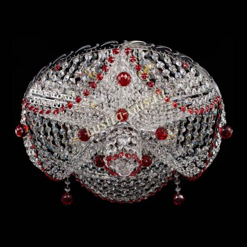 Люстра Виктория красная в Магнитогорске Гусь Хрустальный