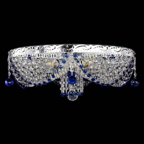 Люстра Виктория Синяя в Магнитогорске Гусь Хрустальный