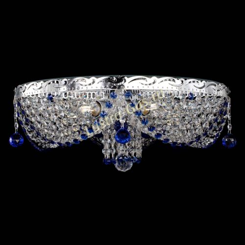 Люстра Виктория Синяя в Магнитогорске Гусь Хрустальный