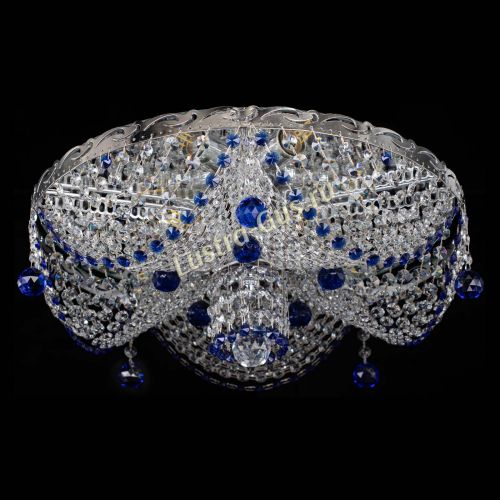 Люстра Виктория Синяя в Магнитогорске Гусь Хрустальный