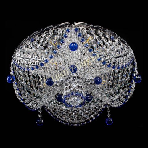 Люстра Виктория Синяя в Магнитогорске Гусь Хрустальный