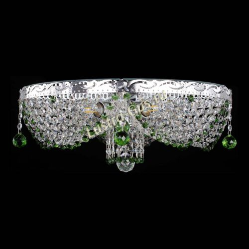 Люстра Виктория зеленая в Магнитогорске Гусь Хрустальный