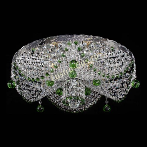 Люстра Виктория зеленая в Магнитогорске Гусь Хрустальный