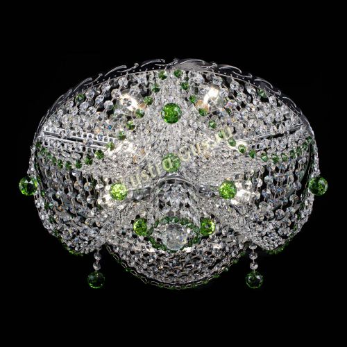 Люстра Виктория зеленая в Магнитогорске Гусь Хрустальный