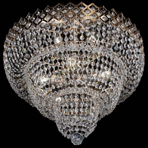 Люстра Водопад Корона №2 в Магнитогорске Гусь Хрустальный
