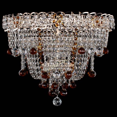 Люстра Водопад Софья чайная в Магнитогорске Гусь Хрустальный