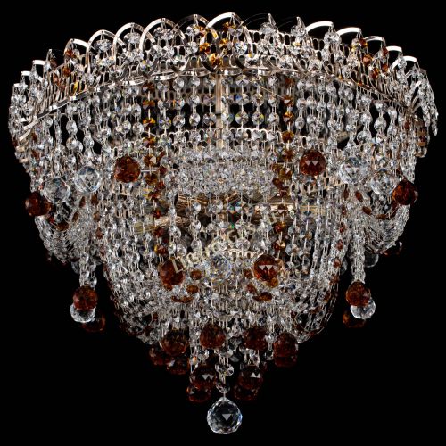 Люстра Водопад Софья чайная в Магнитогорске Гусь Хрустальный