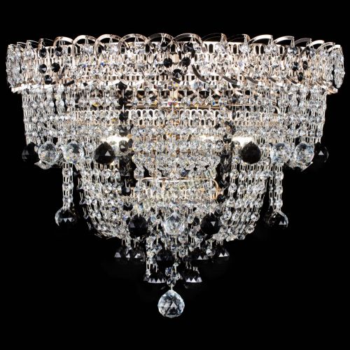 Люстра Водопад Софья черная в Магнитогорске Гусь Хрустальный