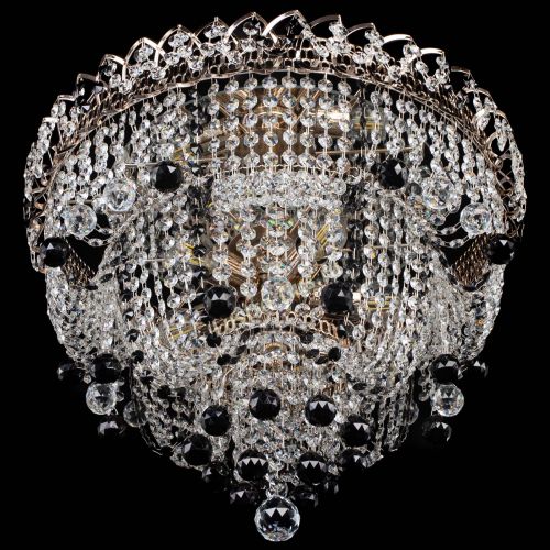 Люстра Водопад Софья черная в Магнитогорске Гусь Хрустальный