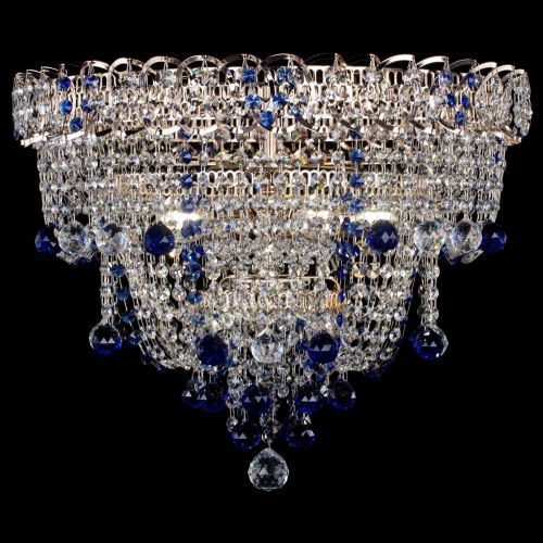 Люстра Водопад Софья синяя в Магнитогорске Гусь Хрустальный