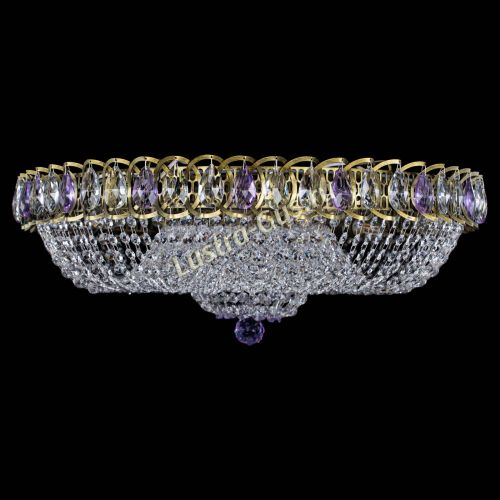 Люстра Водоворот Купол под бронзу Фиолетовый в Магнитогорске Гусь Хрустальный