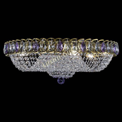 Люстра Водоворот Купол под бронзу Фиолетовый в Магнитогорске Гусь Хрустальный