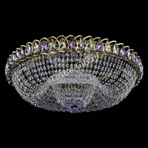 Люстра Водоворот Купол под бронзу Фиолетовый в Магнитогорске Гусь Хрустальный