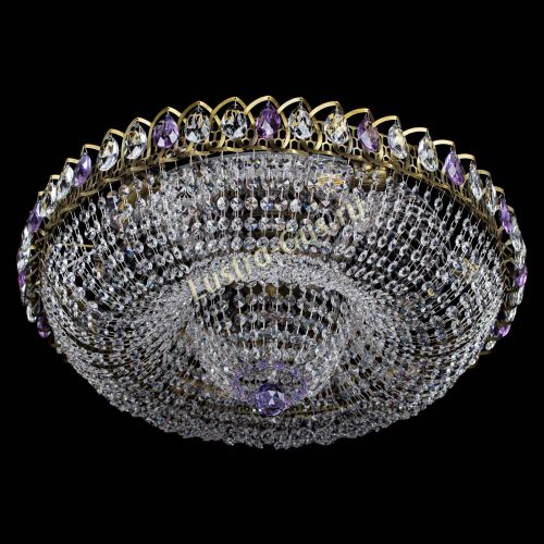 Люстра Водоворот Купол под бронзу Фиолетовый в Магнитогорске Гусь Хрустальный