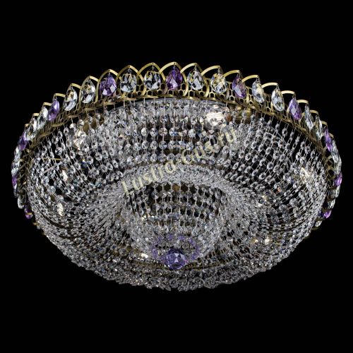 Люстра Водоворот Купол под бронзу Фиолетовый в Магнитогорске Гусь Хрустальный