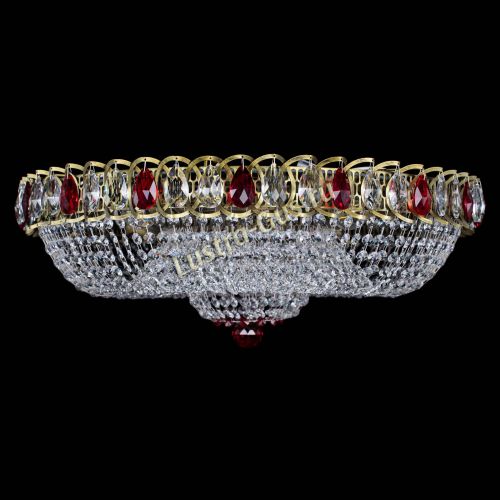 Люстра Водоворот Купол под бронзу Красный в Магнитогорске Гусь Хрустальный