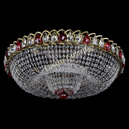 Люстра Водоворот Купол под бронзу Красный в Магнитогорске Гусь Хрустальный