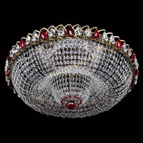 Люстра Водоворот Купол под бронзу Красный в Магнитогорске Гусь Хрустальный