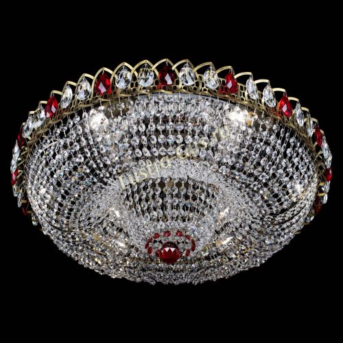 Люстра Водоворот Купол под бронзу Красный в Магнитогорске Гусь Хрустальный