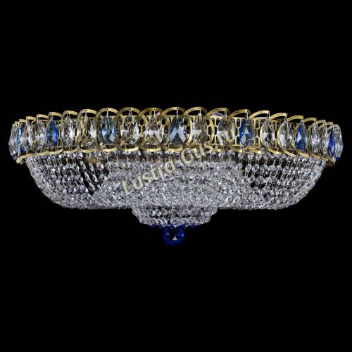 Люстра Водоворот Купол под бронзу Синий в Магнитогорске Гусь Хрустальный