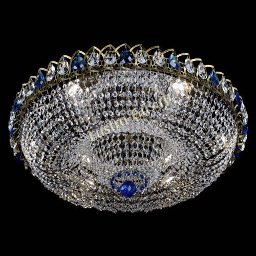 Люстра Водоворот Купол под бронзу Синий в Магнитогорске Гусь Хрустальный