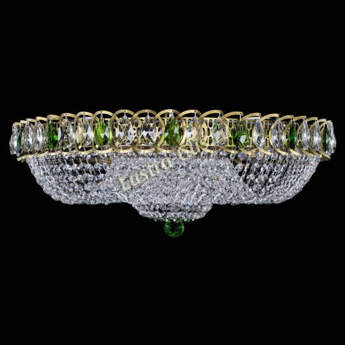 Люстра Водоворот Купол под бронзу Зеленый в Магнитогорске Гусь Хрустальный