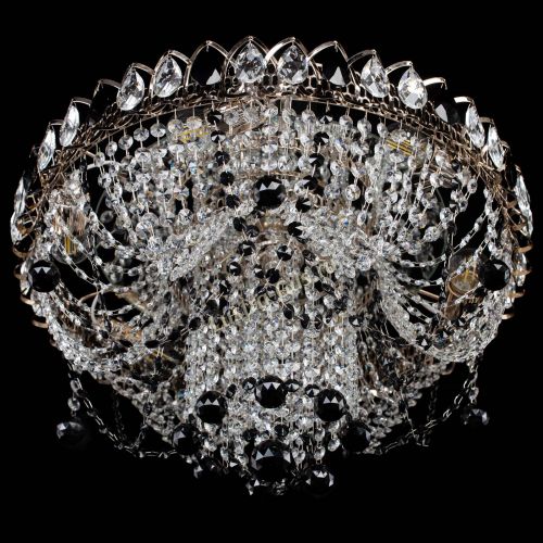 Люстра Водоворот Ольга шар черная в Магнитогорске Гусь Хрустальный