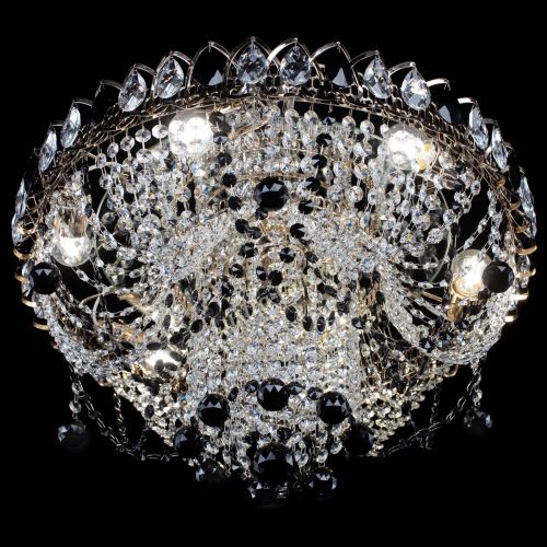 Люстра Водоворот Ольга шар черная в Магнитогорске Гусь Хрустальный