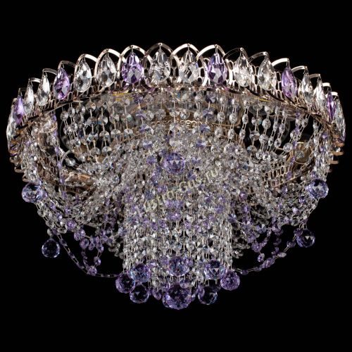 Люстра Водоворот Ольга шар фиолетовая в Магнитогорске Гусь Хрустальный