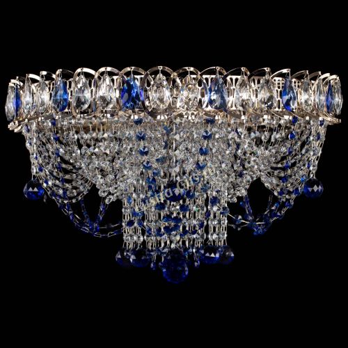 Люстра Водоворот Ольга шар синяя в Магнитогорске Гусь Хрустальный