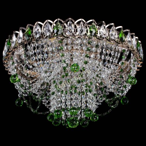 Люстра Водоворот Ольга шар зеленая в Магнитогорске Гусь Хрустальный