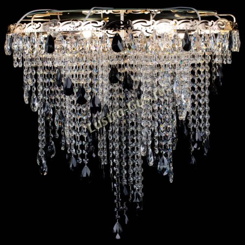 Люстра Вьюга черная в Магнитогорске Гусь Хрустальный