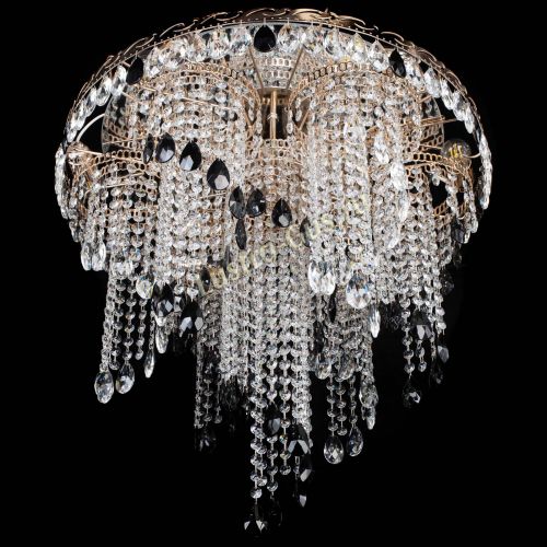 Люстра Вьюга черная в Магнитогорске Гусь Хрустальный