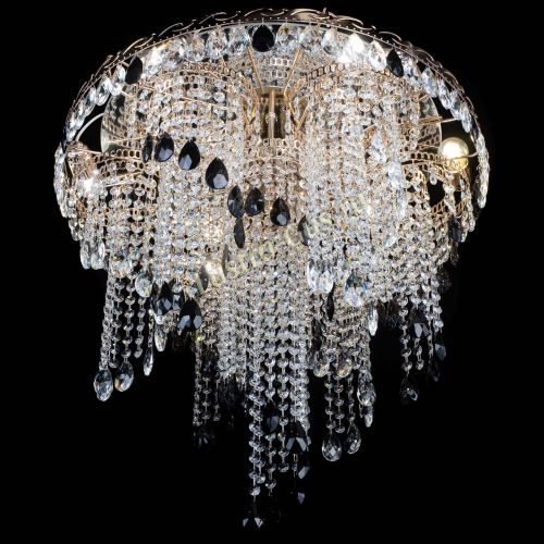 Люстра Вьюга черная в Магнитогорске Гусь Хрустальный