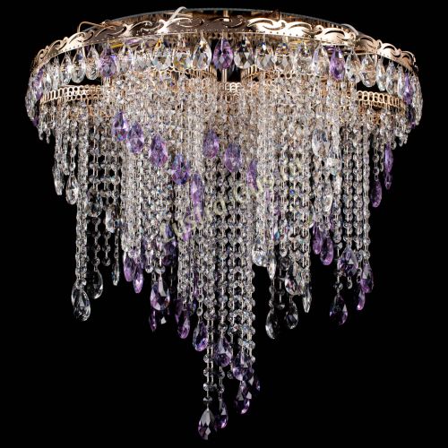 Люстра Вьюга фиолетовая в Магнитогорске Гусь Хрустальный