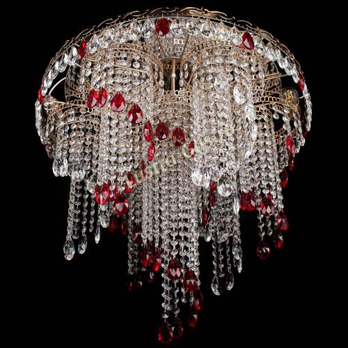 Люстра Вьюга красная в Магнитогорске Гусь Хрустальный