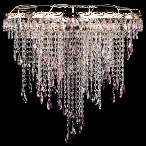 Люстра Вьюга розовая в Магнитогорске Гусь Хрустальный