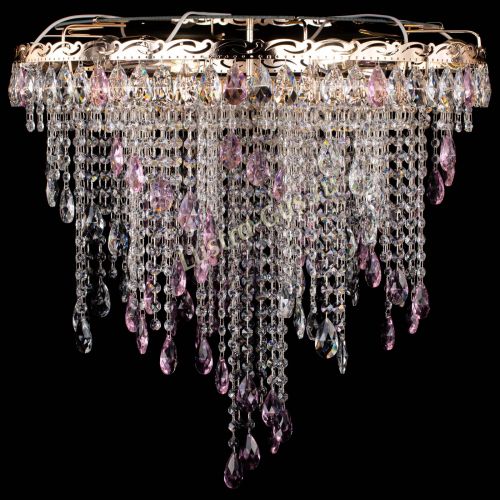 Люстра Вьюга розовая в Магнитогорске Гусь Хрустальный