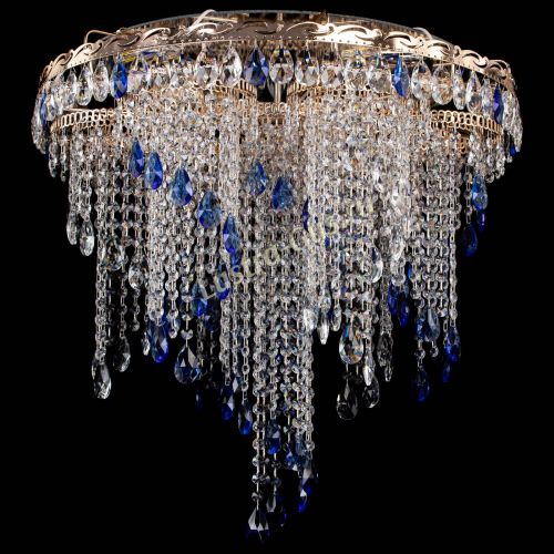 Люстра Вьюга синяя в Магнитогорске Гусь Хрустальный