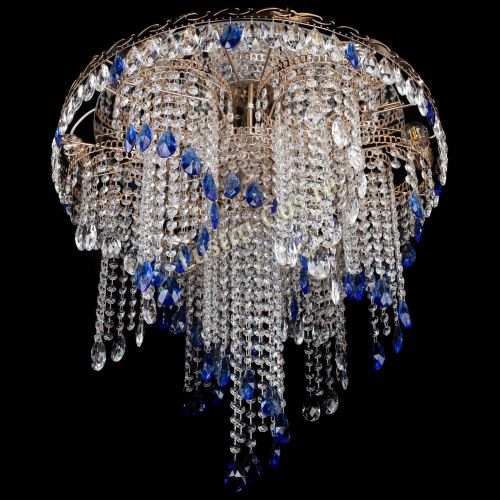 Люстра Вьюга синяя в Магнитогорске Гусь Хрустальный