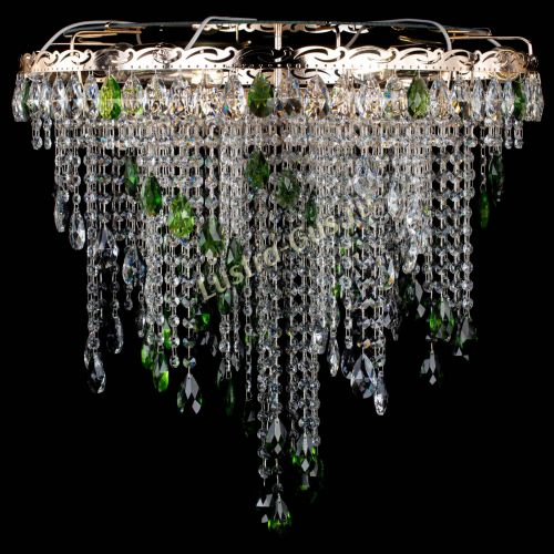 Люстра Вьюга зеленая в Магнитогорске Гусь Хрустальный