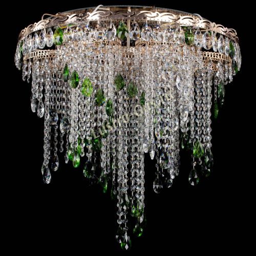 Люстра Вьюга зеленая в Магнитогорске Гусь Хрустальный