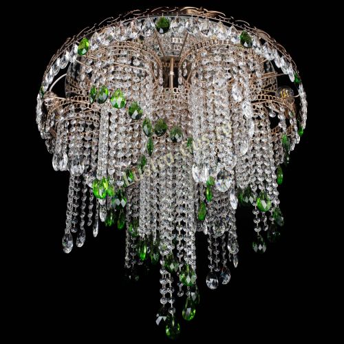 Люстра Вьюга зеленая в Магнитогорске Гусь Хрустальный