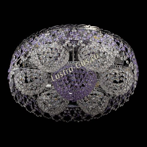 Люстра Вьюга №3 фиолетовая в Магнитогорске Гусь Хрустальный