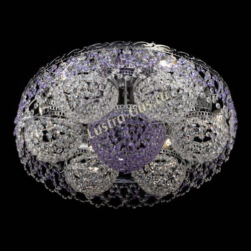 Люстра Вьюга №3 фиолетовая в Магнитогорске Гусь Хрустальный