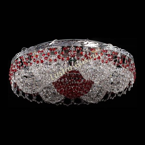 Люстра Вьюга №3 красная в Магнитогорске Гусь Хрустальный