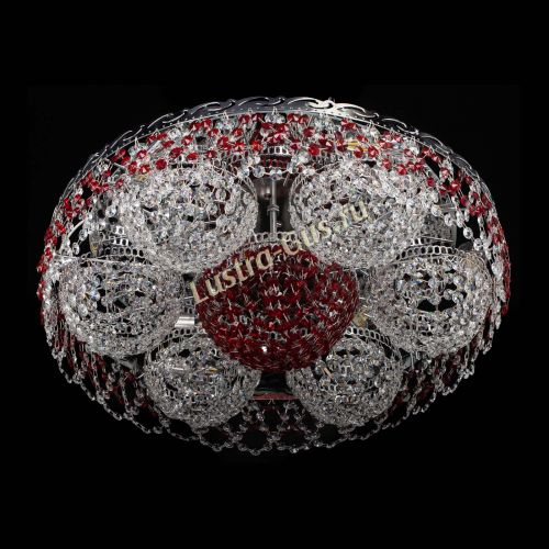 Люстра Вьюга №3 красная в Магнитогорске Гусь Хрустальный