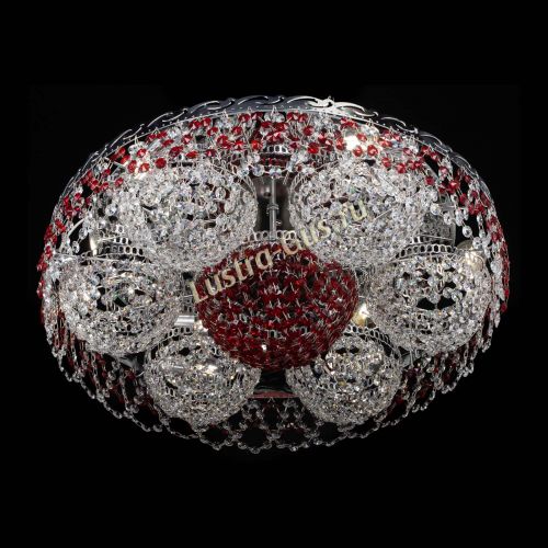 Люстра Вьюга №3 красная в Магнитогорске Гусь Хрустальный