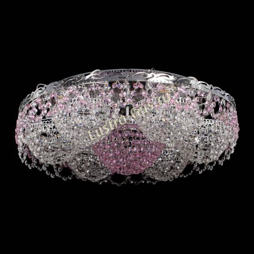 Люстра Вьюга №3 розовая в Магнитогорске Гусь Хрустальный